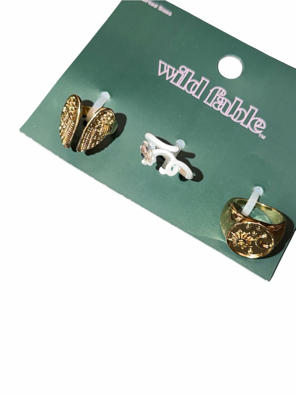 Bundle lot x3 Gold and Black Layered Necklace Set with Hoop Earrings and rings - Picture 4 of 4
